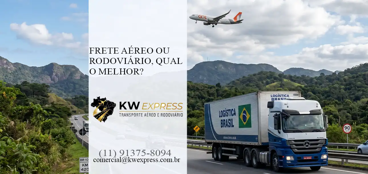 Frete aéreo ou rodoviário, Qual o Melhor
